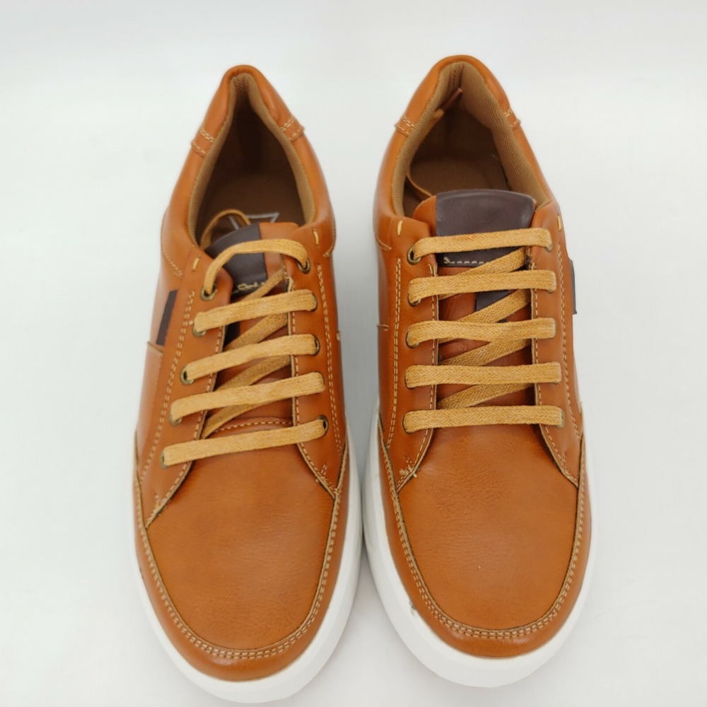 Nelson Shoes Womens Sneaker Memory Foam Insole Brown Faux Leather 8.5‎ NEW